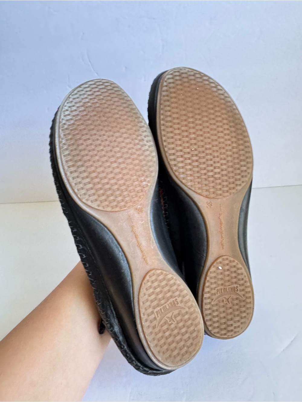 Pikolinos Puerto Vallarta Closed Toe Sandals Laser Cut Black Leather Shoes 39 - Picture 8 of 10